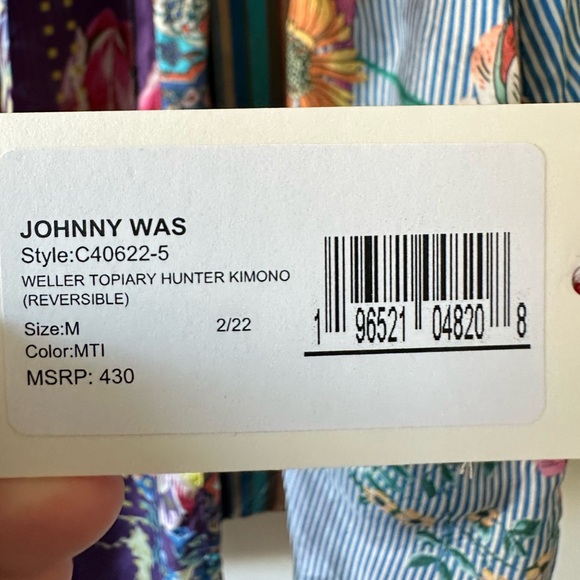 WELLER TOPIARY HUNTER KIMONO by Johnny Was. New with tags, 100% silk - Picture 12 of 12